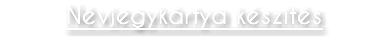 Névjegykártya készítés